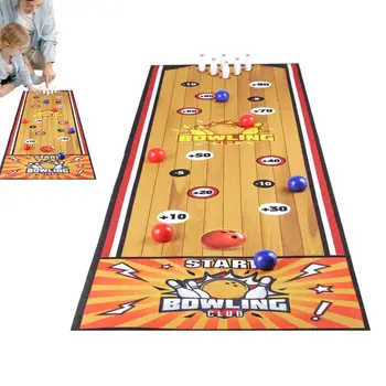 테이블 탑 볼링 세트, 실내 테이블 탑 게임, 롤업 디자인, 볼링 데스크탑, 스포츠 보드 게임, 테이블 탑 컬링 게임, 경량