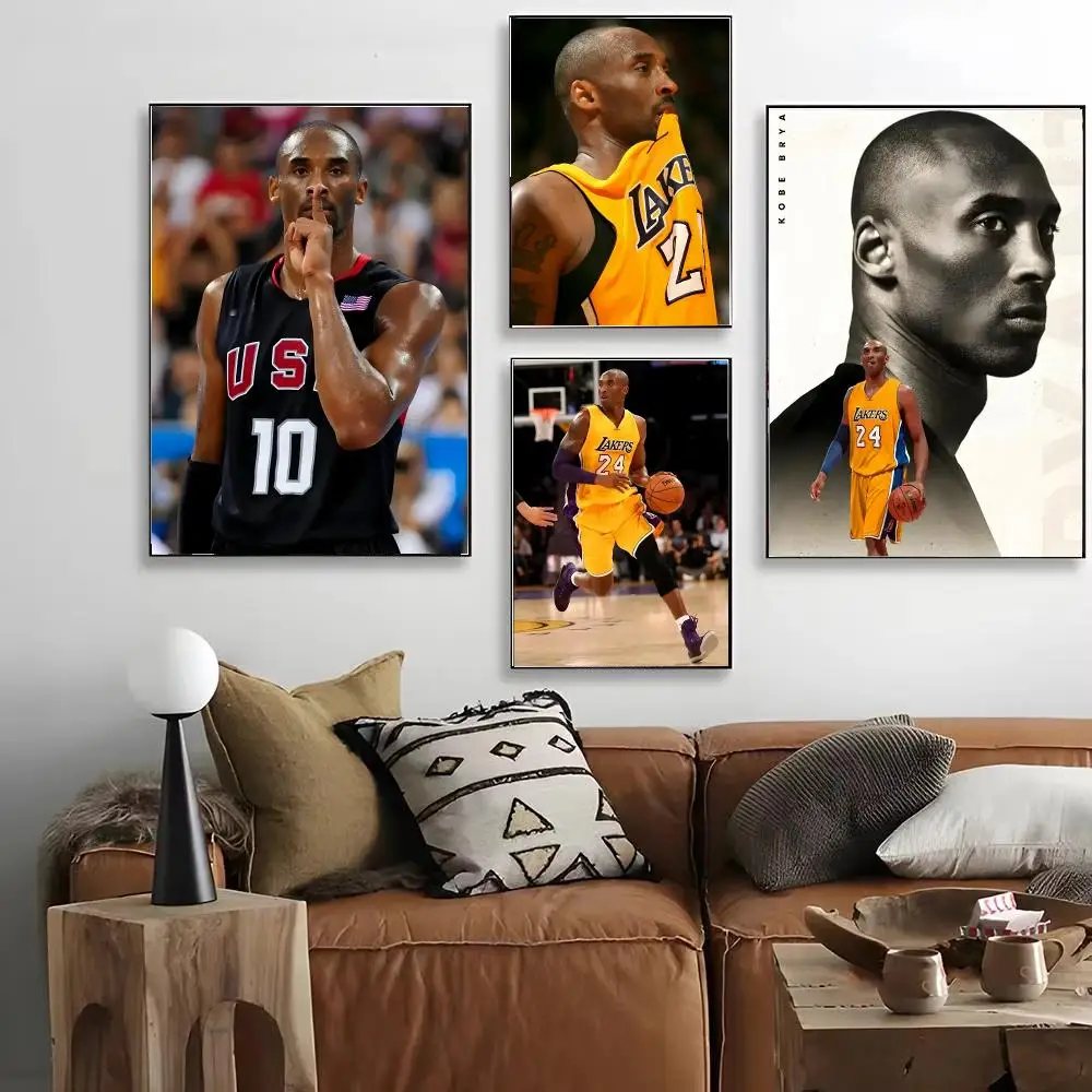 k-kobe b-bryant Poster HD Art Decorative Wall Art Waterproof Home Décor for Living Room Bedroom Café Stylish Gift