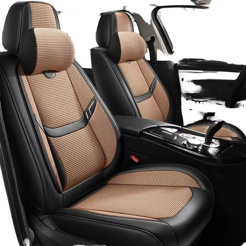 

2025 New Model Four Seasons Universal Leather Sporty Car Seat Cover Full Surround Fabric Cushion for Vehicles