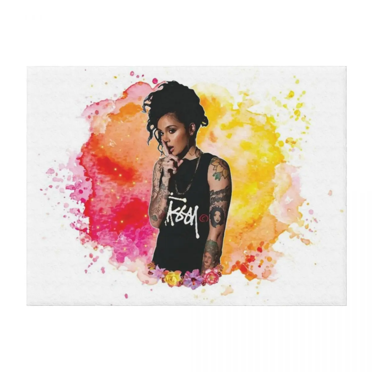 

Kehlani Watercolour Art Throw Blanket Blankets For Sofas Bed Fashionable Furrys Sofa Throw Blankets