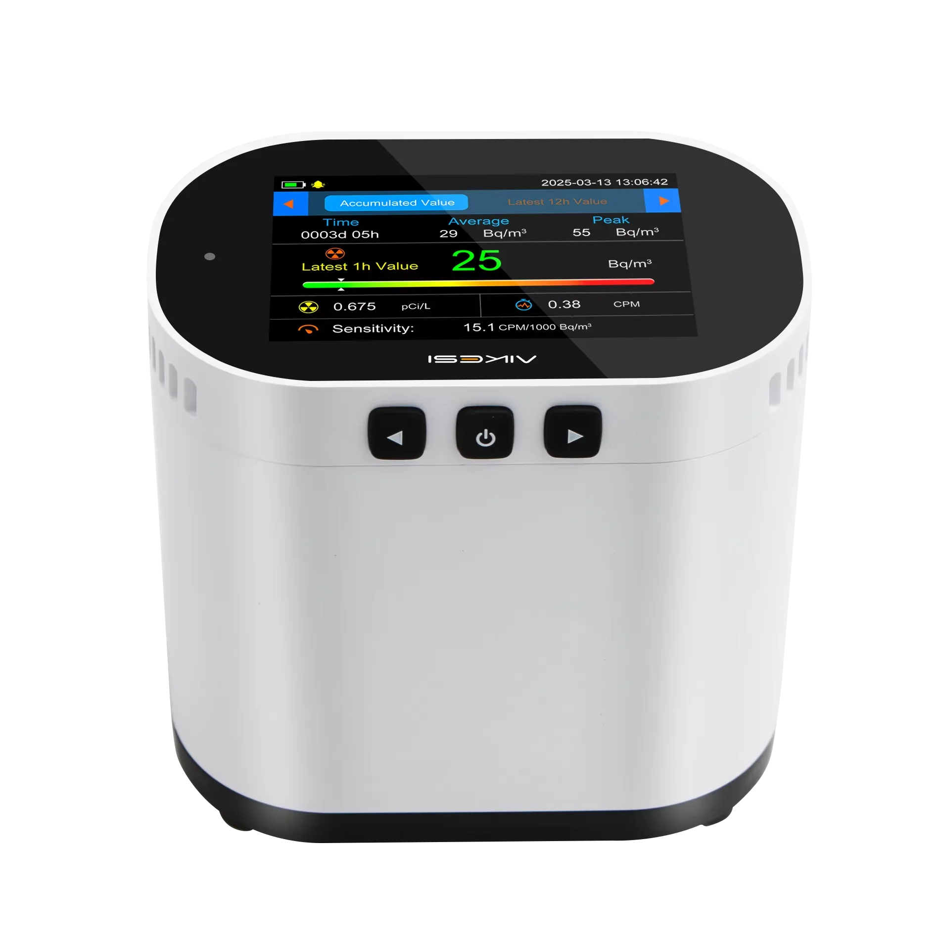 AIKESI RM-70 Rilevatore di radoni Camera di ionizzazione Sensore di allarme agli ioni pulsati Monitor della qualità dell'aria domestica Rilevatori di gas Smart