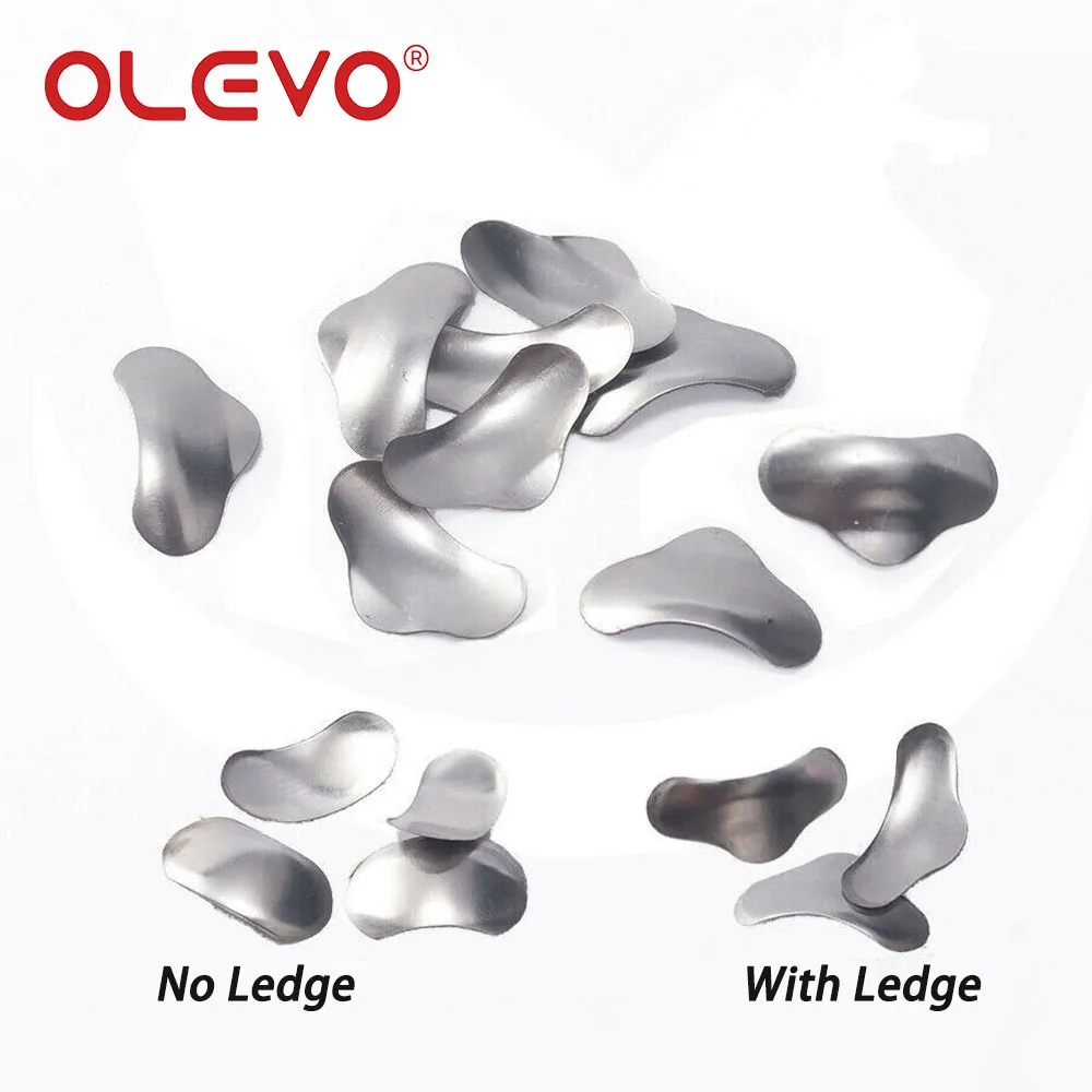 OLEVO 50 Pcs Dental Sectional Contoured Matrices Bands Refill Matrix Douban Molding Sheet Autoclave L/M/S With Ledge Odontologia