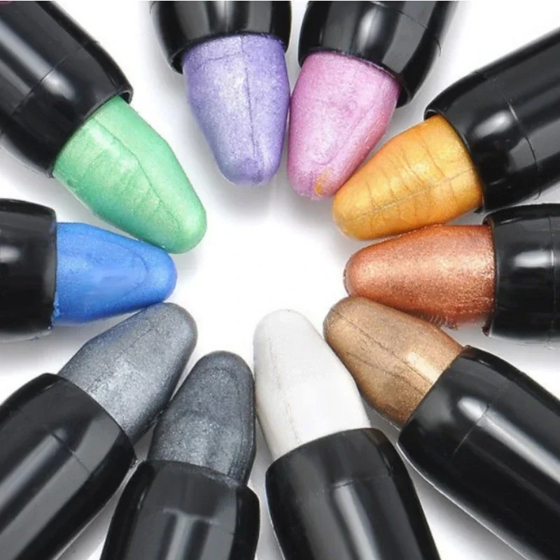 Lápiz de sombra de ojos marrón brillante, resistente al agua, brillo duradero, mate, gusano de seda, lápiz resaltador, herramientas de maquillaje de