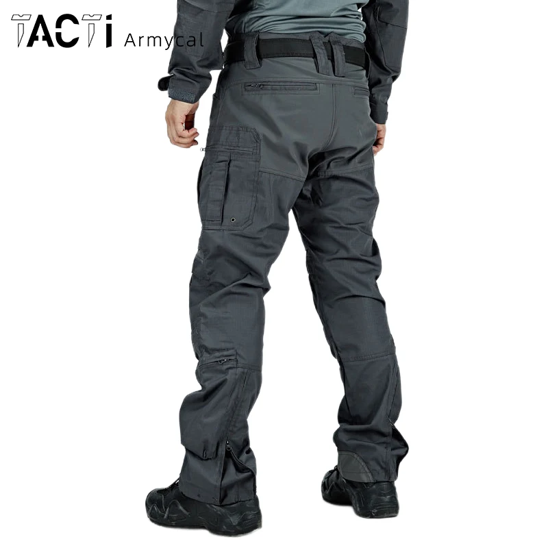 2024 Casual Men Pants Tactical Cargo Pants Waterproof Multi Pockets Trousers Wear-Resistant Outdoor climbing Training Pant New