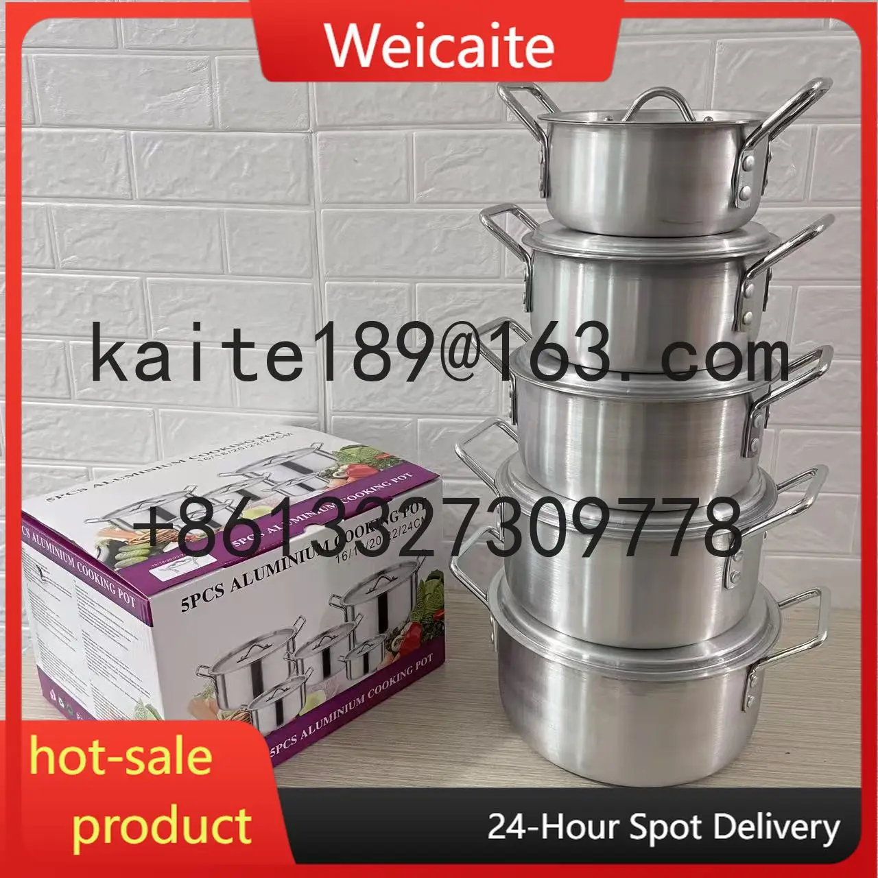 

Classic Aluminium Alloy Panelas Cookware Set 5pcs/10pcs 16cm 18cm 20cm 22cm 24cm Kitchen Cooking Pot Casserole