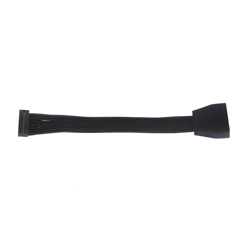 Small Mini USB 3.0 19/20 Pin Internal Extension Header Adapter Cable Black Flat Wire Cable For Motherboard 5.9inch/15cm
