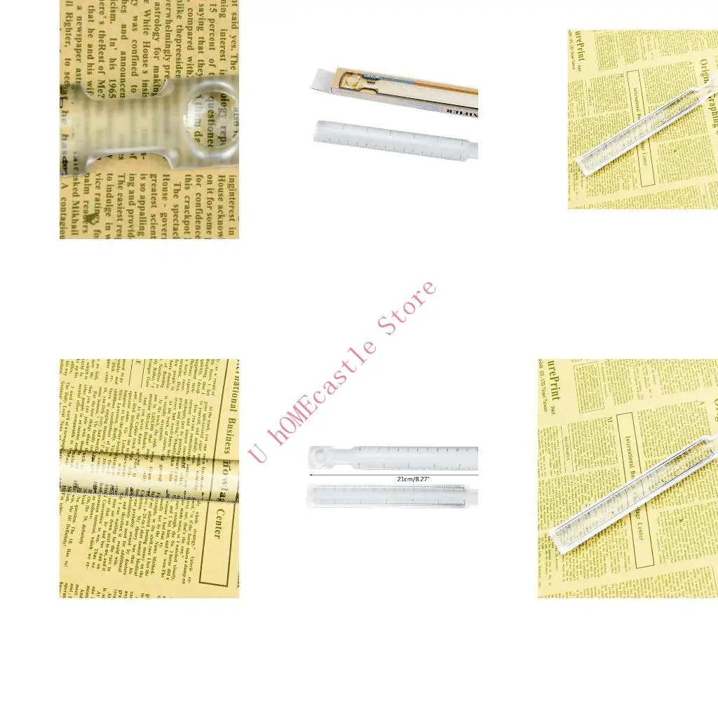 63HF 2X Bar Magnifier Ruler for Ideal for Reading Document Small Prints