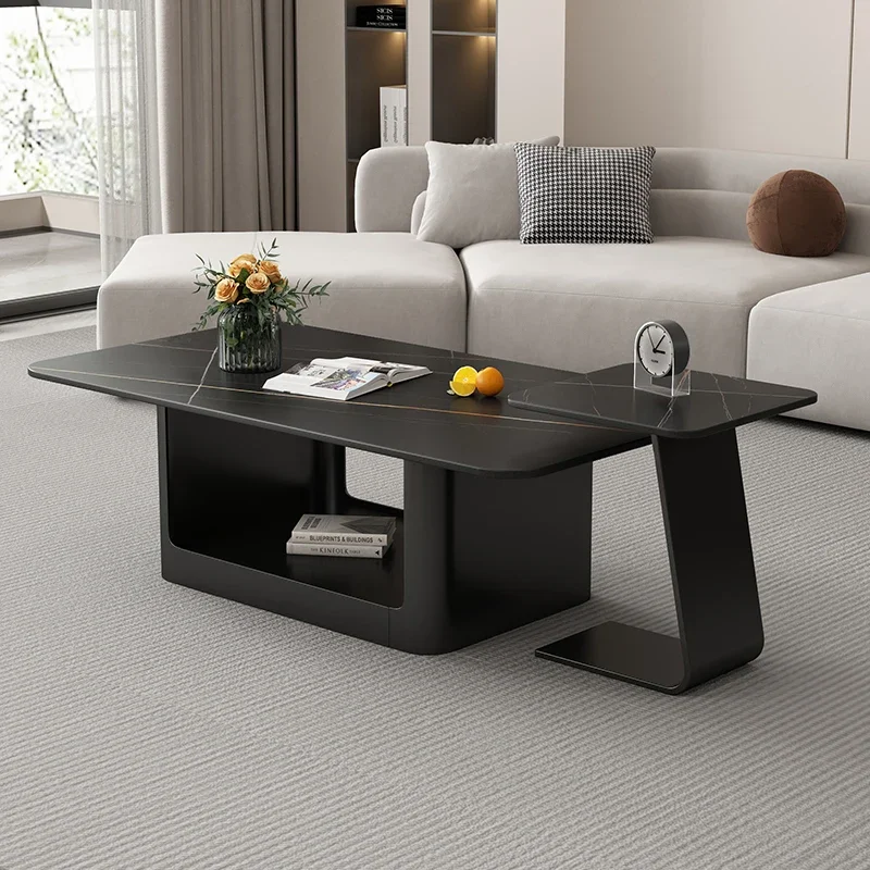 Simplicity Nordic Living Room Coffee Table Black Slate Marble Effect Trendy Coffee Tables Glam Unique Tisch Home Furniture