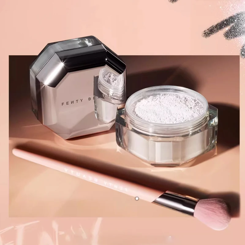 แป้งฝุ่น Fenty Beauty Enduring Freestyle Highlighter 3D Diamond Rose Veil Lluminator Palette ให้ผิวหน้าเปล่งประกายอย่างเป็นธรรมชาติ