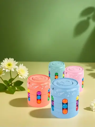 Multiple Functions Fidget Spinner Magic Colorful Beans Finger Spinning Relieves Stress Decompression Tool For Children And Adult