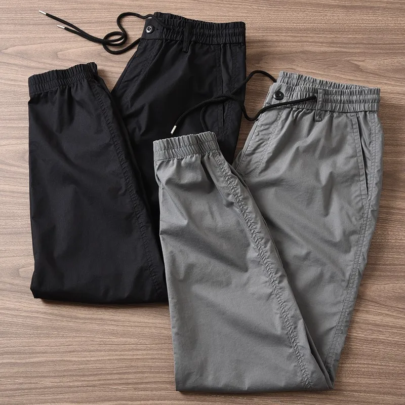 Spring Autumn Elastic Trousers Loose Fit Workwear for Men Construction Site Labor Protection Clothes Youthful Casual Style