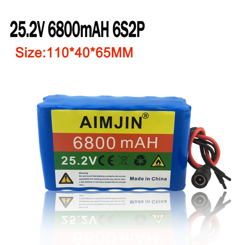 25.2V 6800mAh Rechargeable Lithium Battery Pack 6S2P , Suitable for Power Supply of Electric Toys, Electronic Products etc