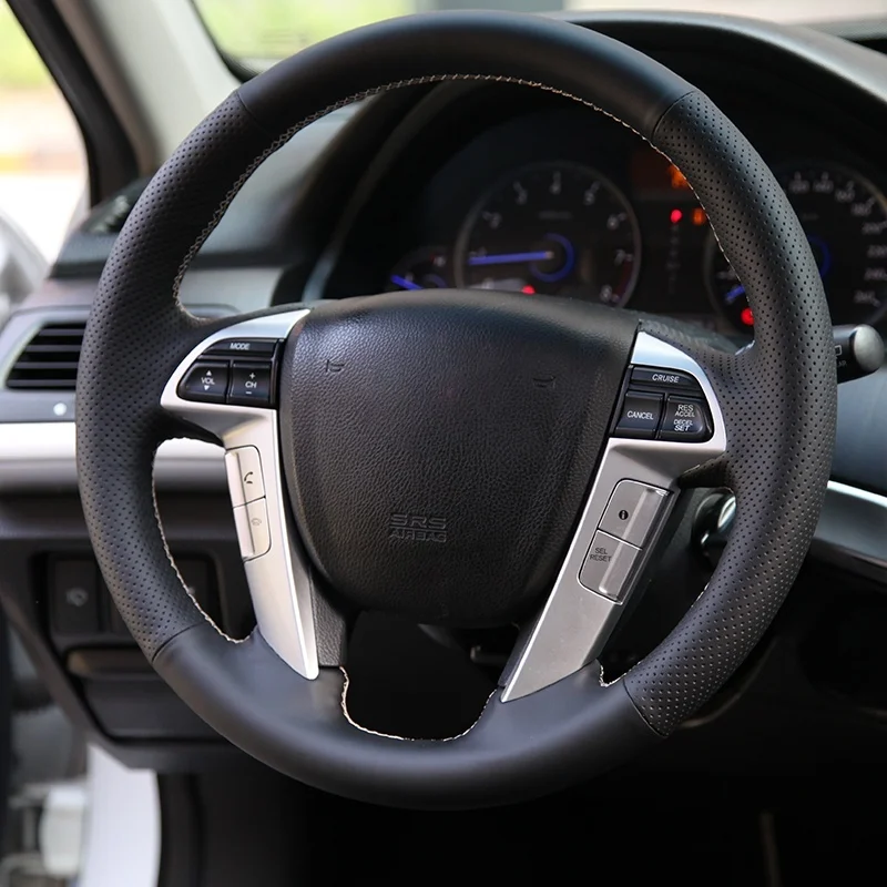 

Подходит для прошитых вручную чехлов на руль Honda Odyssey, Accord Crosstour и Accord 8-го поколения. Ручная работа