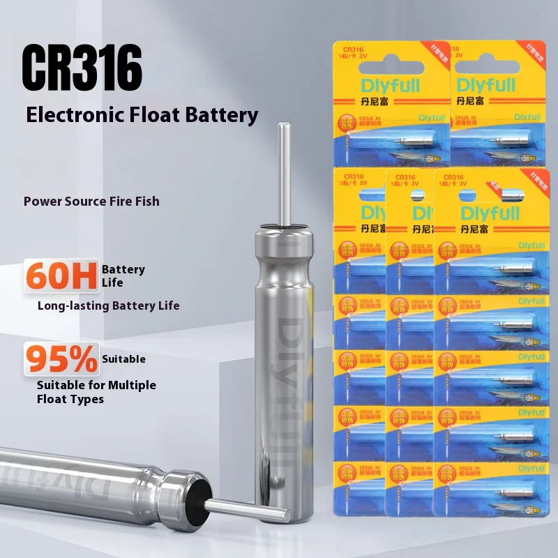 CR316 Glow in Dark Fishing Float with Battery, Electronic Night  for Carp  Tackle Gear and Day &  Use