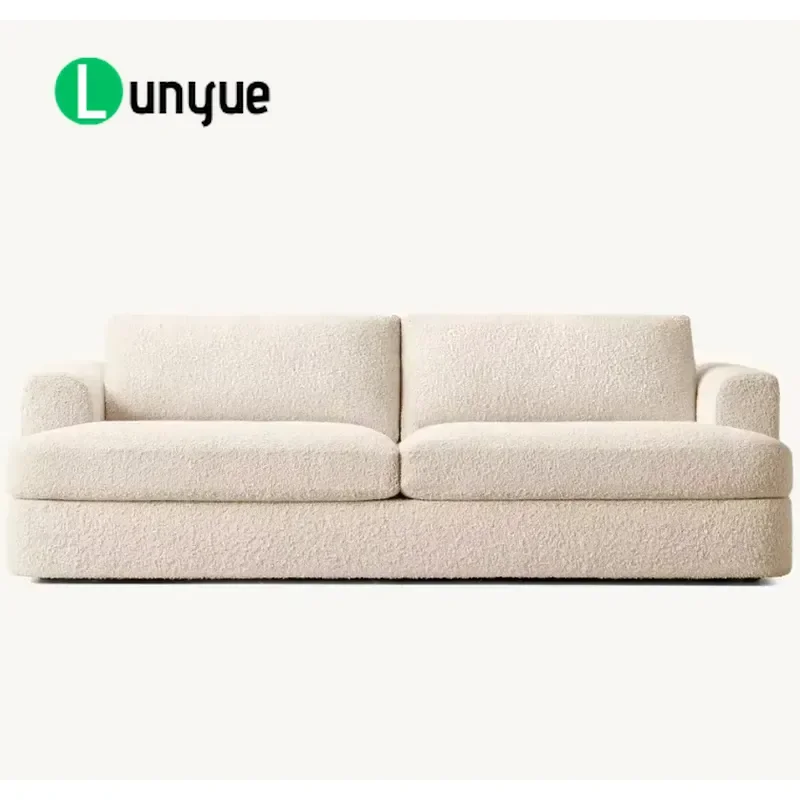 Luxury European Style Square 2 Seater Upholstered Sofa Set Comfortable Living Room Furniture for Hotel School Use Durable