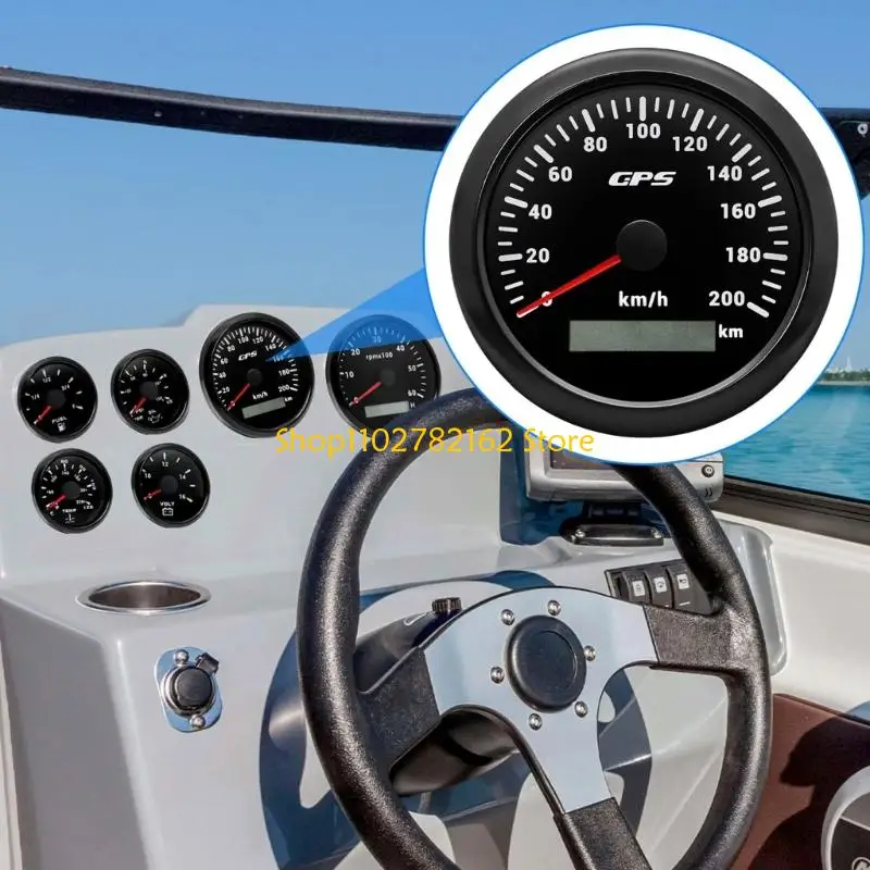 547B Marine Speedometer 200km/h Navigation Gauge Device With Enhancing Reception For Boats Motorcycles Waterproof