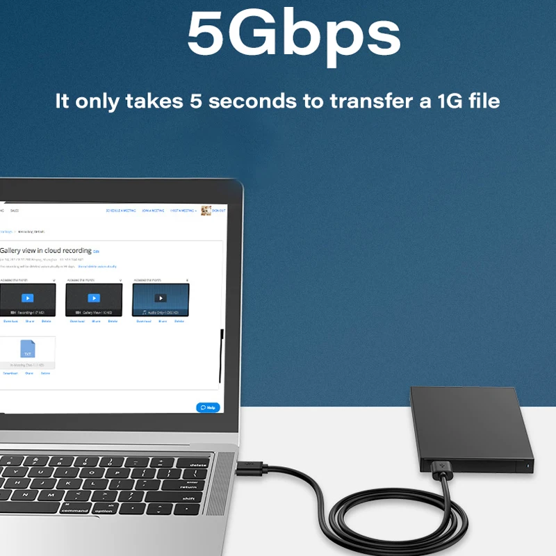 Przedłużacz USB 3.0 USB męski do męskiego 5 Gb/s Kabel do szybkiej transmisji danych USB3.0 do komputera Laptop do mobilnego dysku twardego TV