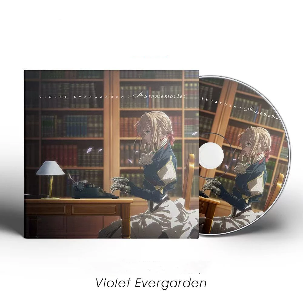 

Автоальбом аниме фиолетовый Evergarden с вызовами Эвана, музыкальный CD-альбом, 2 шт., музыкальная запись, косплей, КОМПАКТНЫЙ ДИСК, плеер, автомобиль, звуковая дорожка, коробка