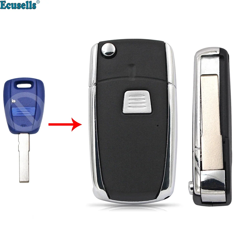 Nâng Cấp Flip 1 Nút Phím Remote Vỏ Ốp Lưng Khóa Dành Cho Fiat Albea Doblo Palio Punto SIP22 Uncut