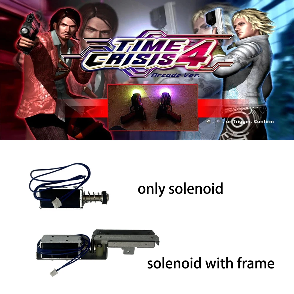 The Replacement Solenoid Electromagnet TC4 Work For Sega Time Crisit 4 Gun Recoil Arcade Shooting Gun Machine