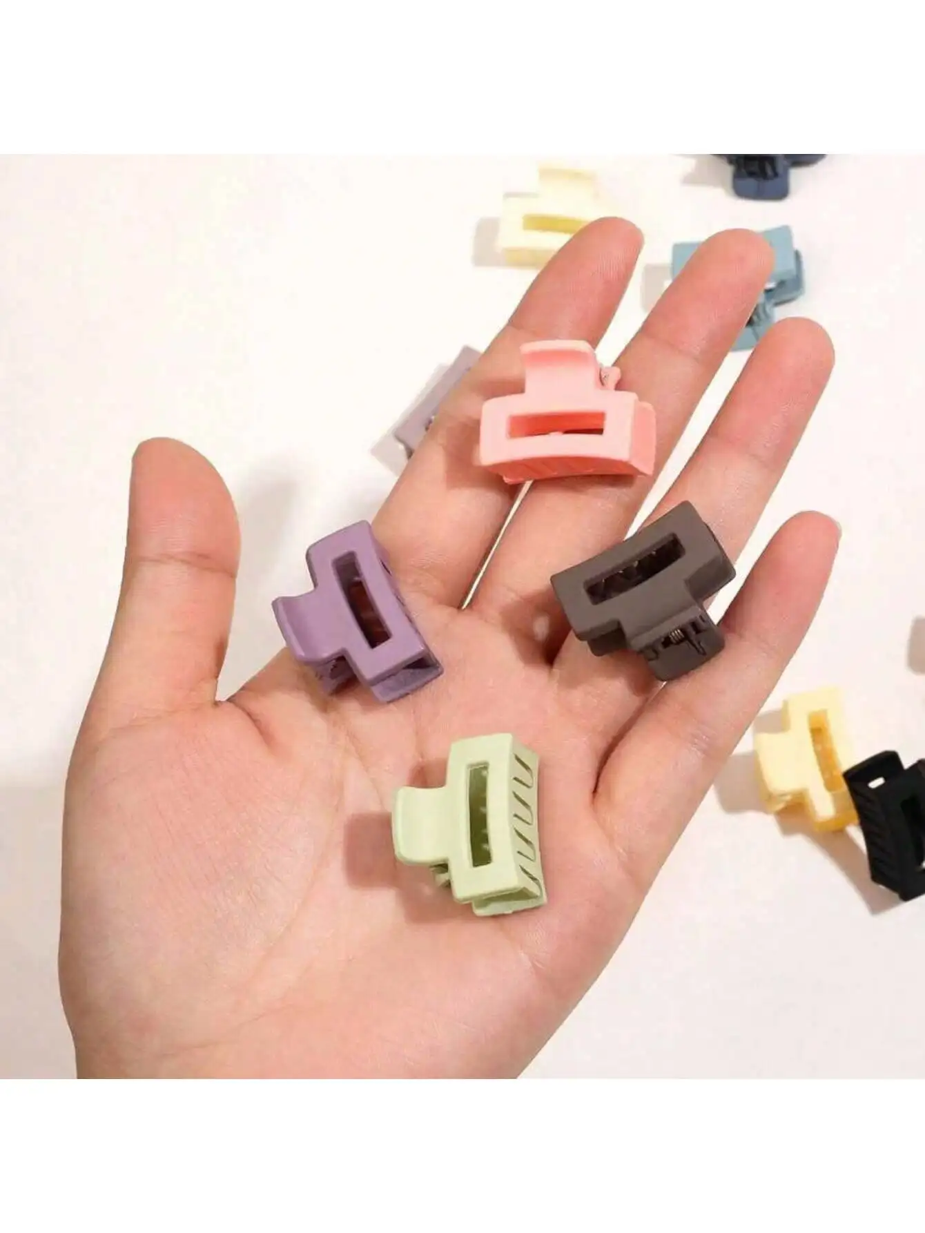 20pcs Morandi Small grab clip Bangs Broken hair clip Clip High ponytail hair clip New side clip