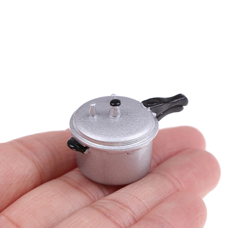 New#1:12 Scale Dollhouse Cooking Utensil Pressure Cooker Miniature Kitchen Tools
