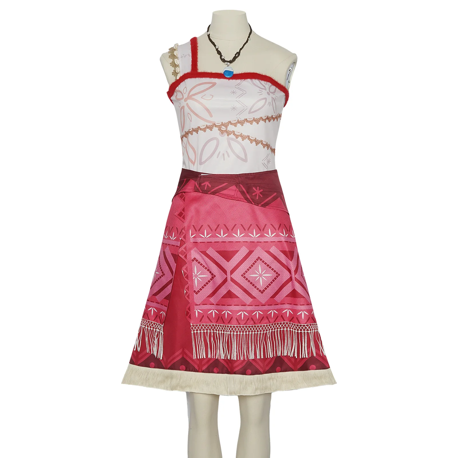 Moana cosplay costume full set kids adult model Polynesian tribal dress + accessories Halloween anime party costume image 3