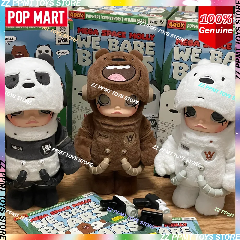

POP MART Mega Space Molly 400% We Bare Bears Series Слепая коробка Оригинальные игрушки Сумка для догадок Таинственная коробка Украшения Статуэтки Подарки игрушка