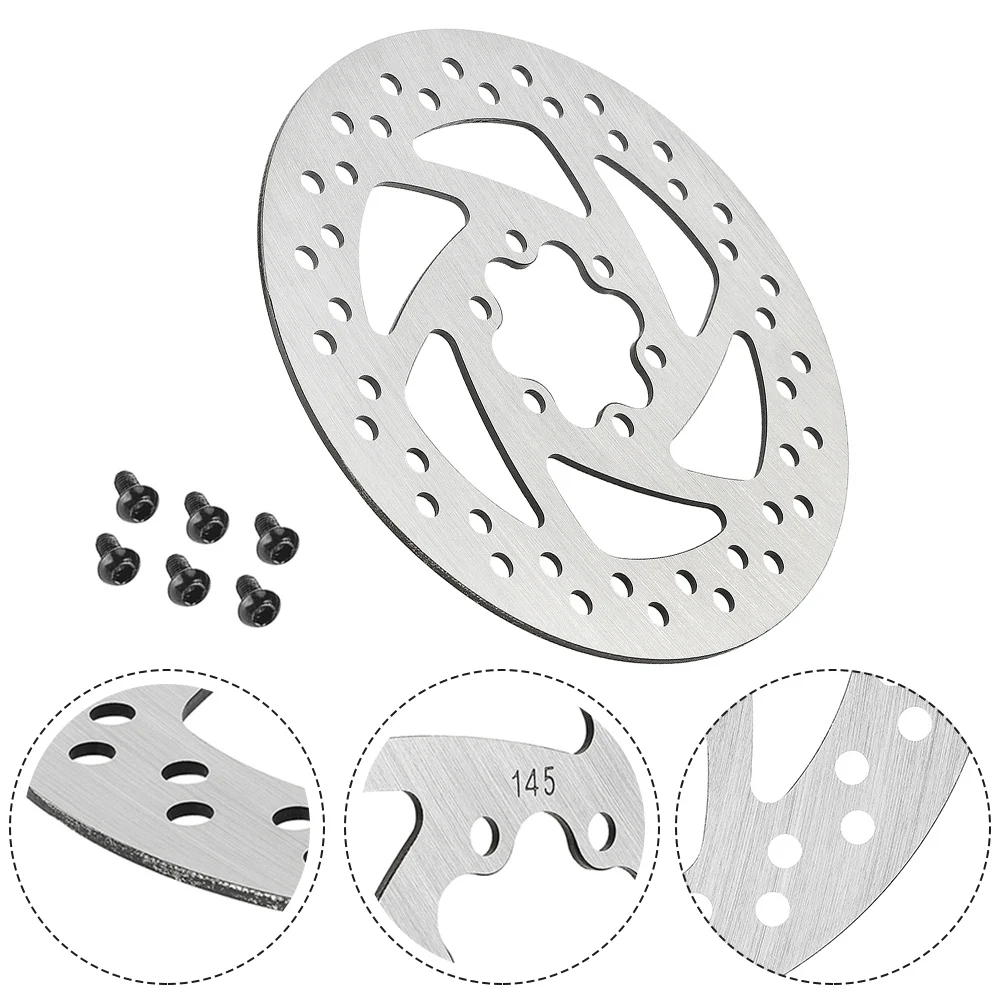 Mountain Bike 145mm Disc Brake Anti-corrosive Stainless-Steel 6 Holes Brake Pads For Rotor Scooter Brakes Accessories