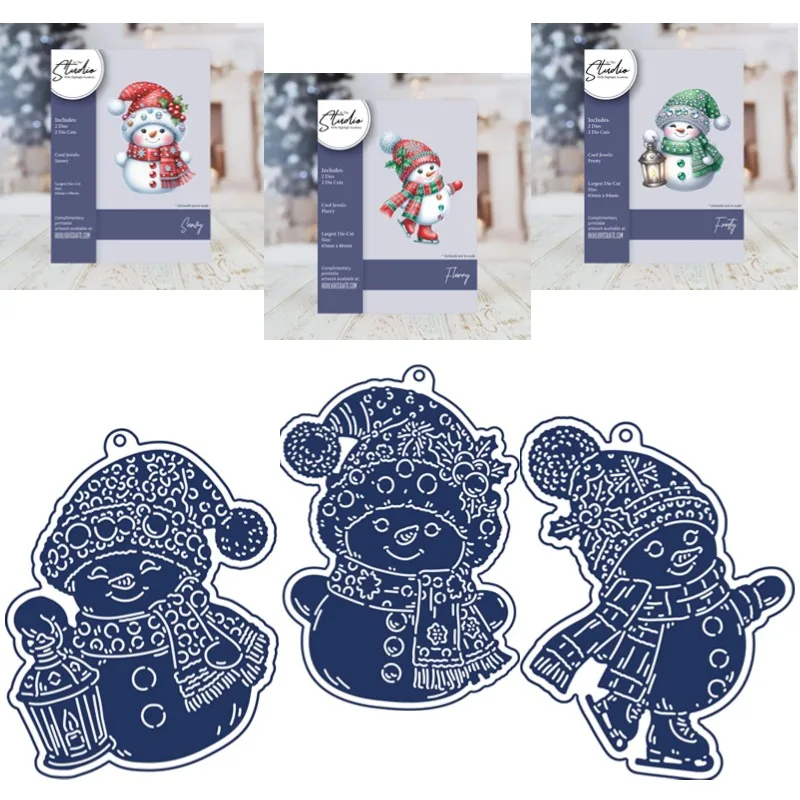 Troqueles de corte de Metal de muñeco de nieve danzados Gracefully en el suelo nevado, recién llegado, moldes DIY de 2025, troqueles para hacer papel de reserva de chatarra