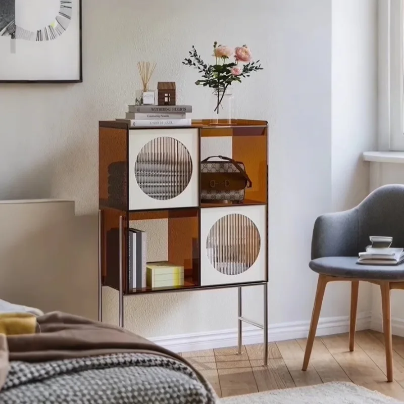 Acrylic Shelf Bookcase Modern Simple Side Cabinet