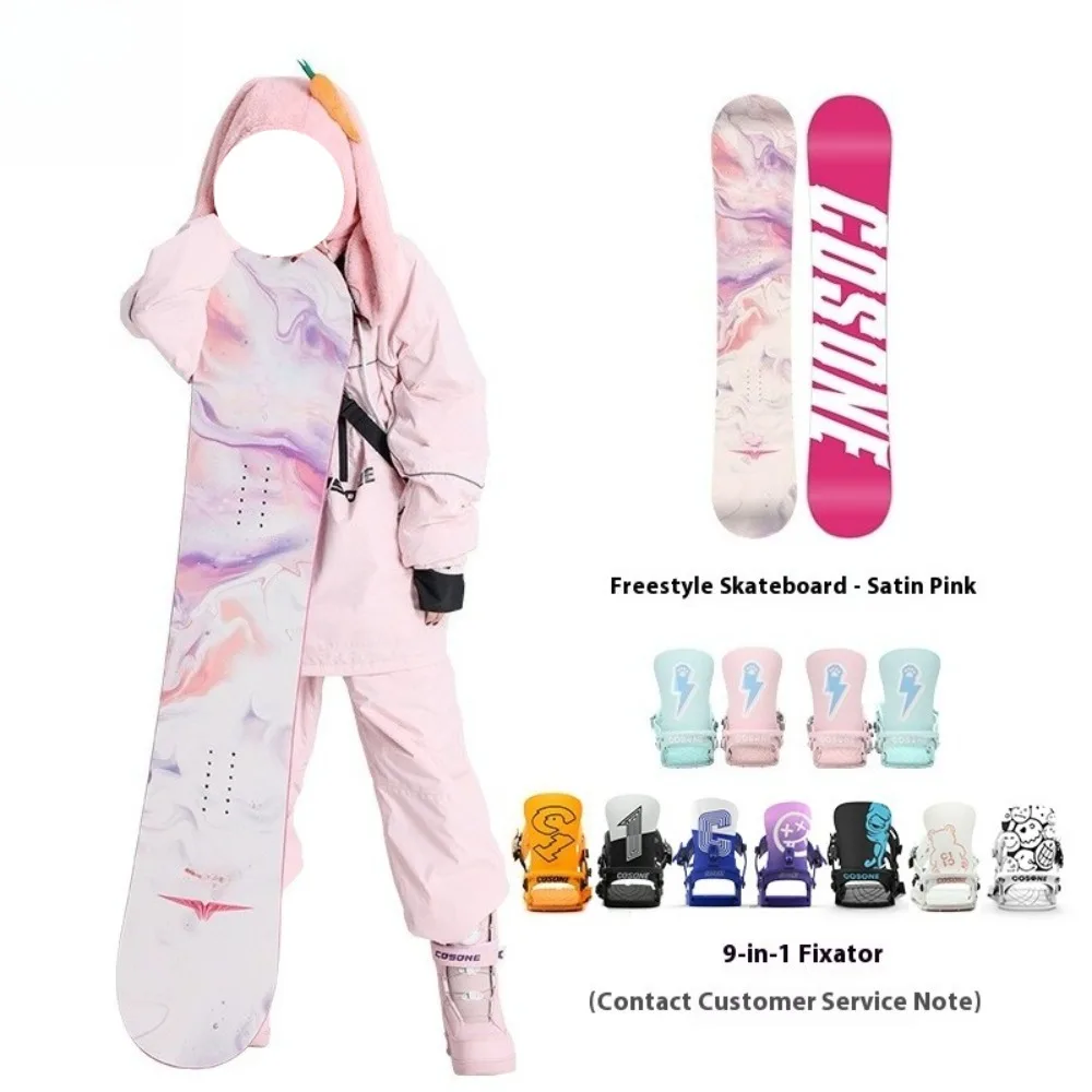 Tavola piatta da snowboard Sci a tutto tondo per uomini e donne Principianti Parco Tavola piatta Snowboard avanzato per tutti i livelli di ciclisti