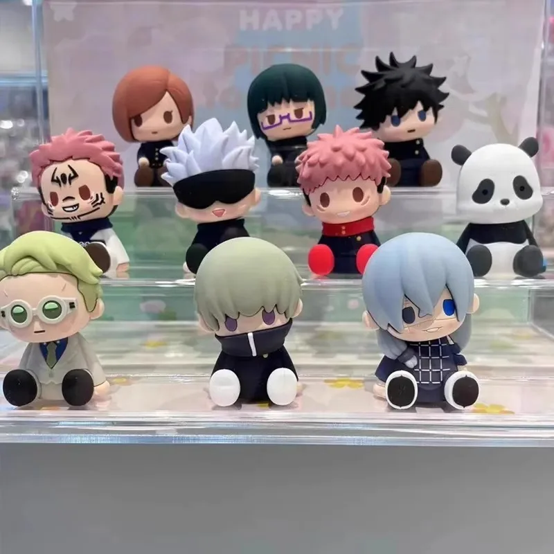 متوفر في المخزون صندوق أعمى Potepotte-R Jujutsu Kaisen الغراء نازف دمية سلسلة صندوق أعمى Gojo Satoru رائعة سطح المكتب الحلي اللعب