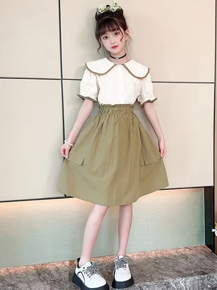 

Новое модное уличное стильное яркое трендовое платье принцессы для больших девочек, летнее платье для девочек, спортивный стиль для отдыха