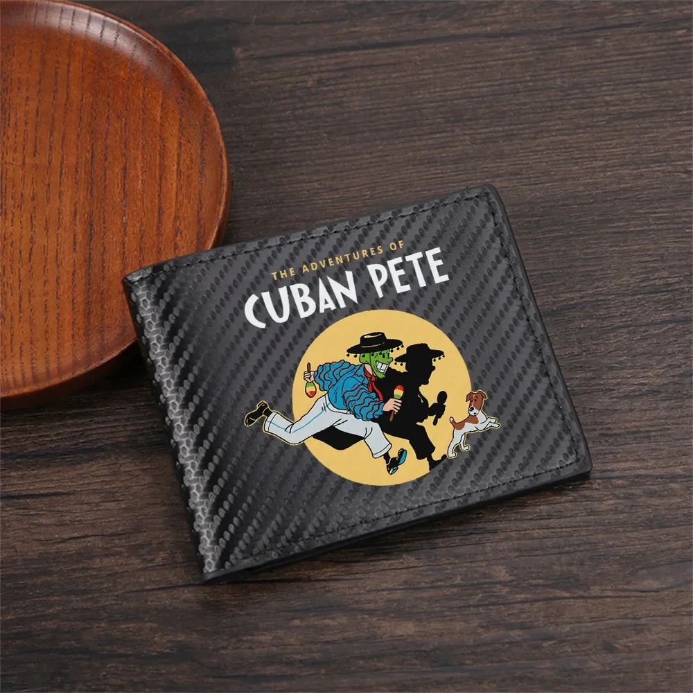 Cuban Pete dancing dog shadow maracas Men's Wallets Simple Business Modern Stylish Printing Design Gifts For Father Boyfriend Ch