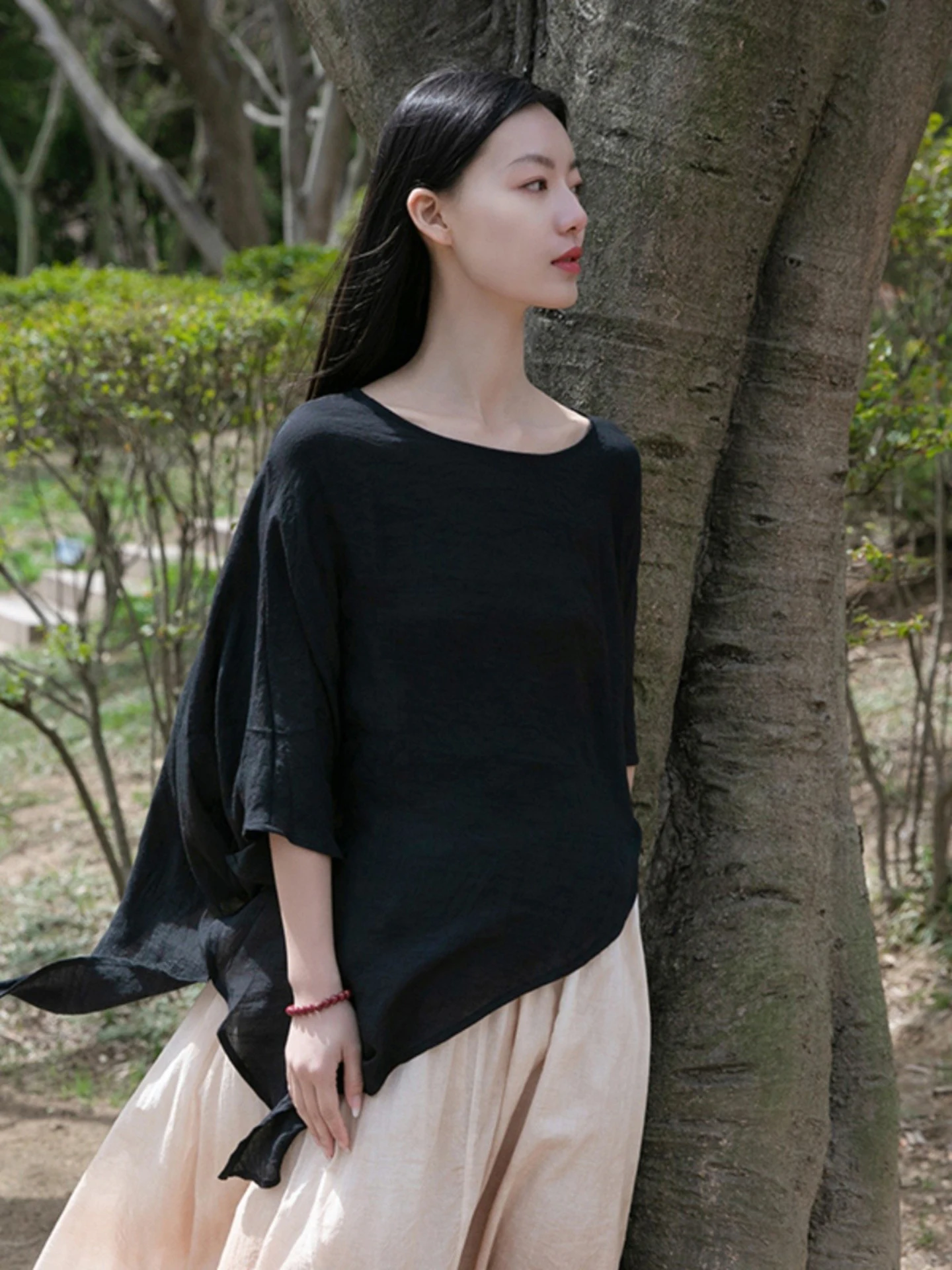 Women's Summer 2026 New Artistic Versatile Sun Protection Clothing Thin Outerwear with Skirt Matching Regular Sleeve