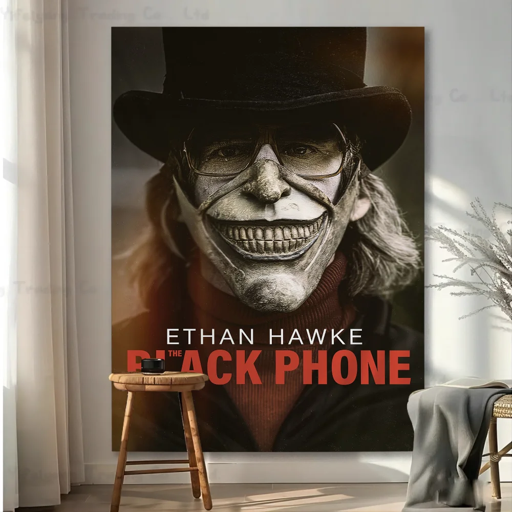 Horror Movie The Black Phone Cartoon Tapestry Hippie Flower Wall Carpets Dorm Decor Art Home Decor