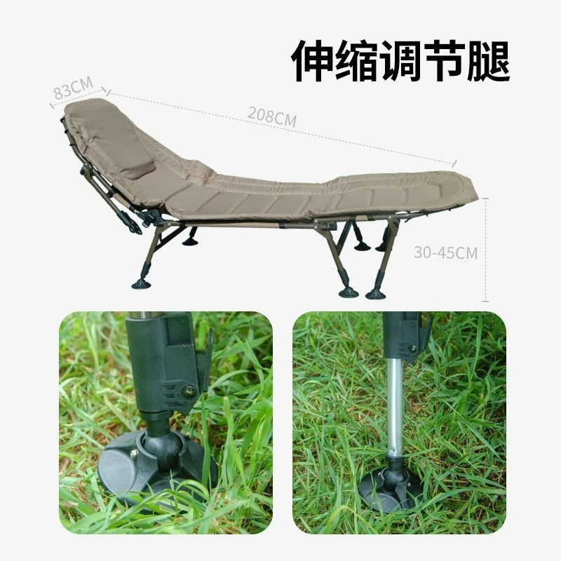 Adjustable Comfortable Folding Nap Cot Hospital Companion Rest Bed Portable Tent Sleeping Bed Indoor Outdoor Camping Furnishings