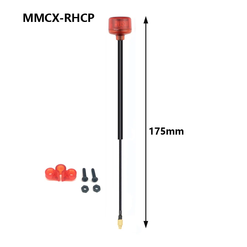 Antena de Longo Alcance RUSHFPV, Cherry, LHCP, RHCP, SMA, MMCX, Conector, Adaptador, Stubby para Racing Drone, 5.8G