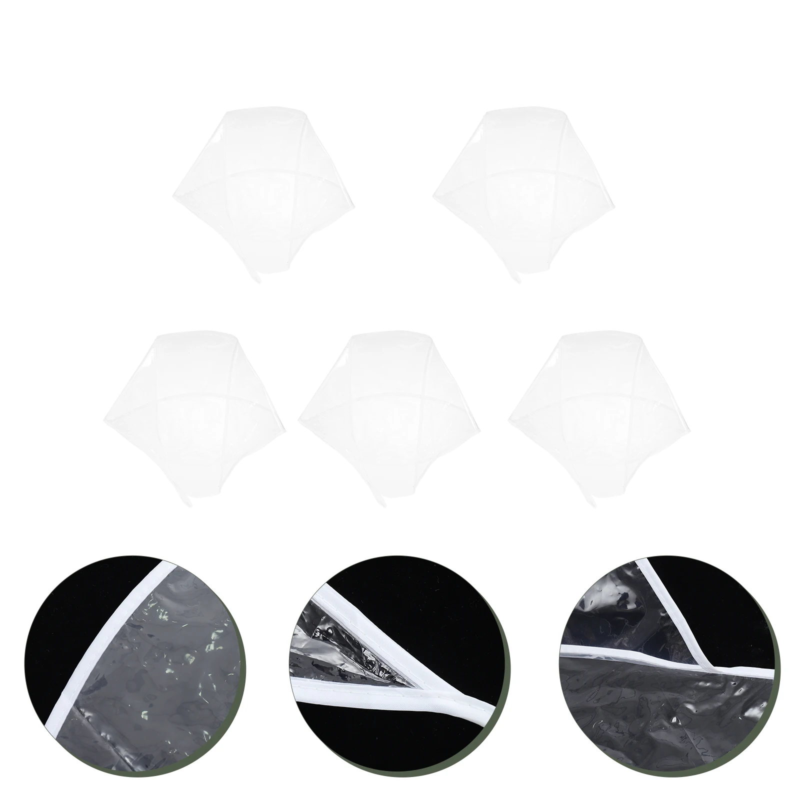 

5 Pcs Waterproof Clear Bonnet Hair Rainproof Caps for Women Kids Elderly Portable Foldable PE Keeps Hairstyle Perfect Hat