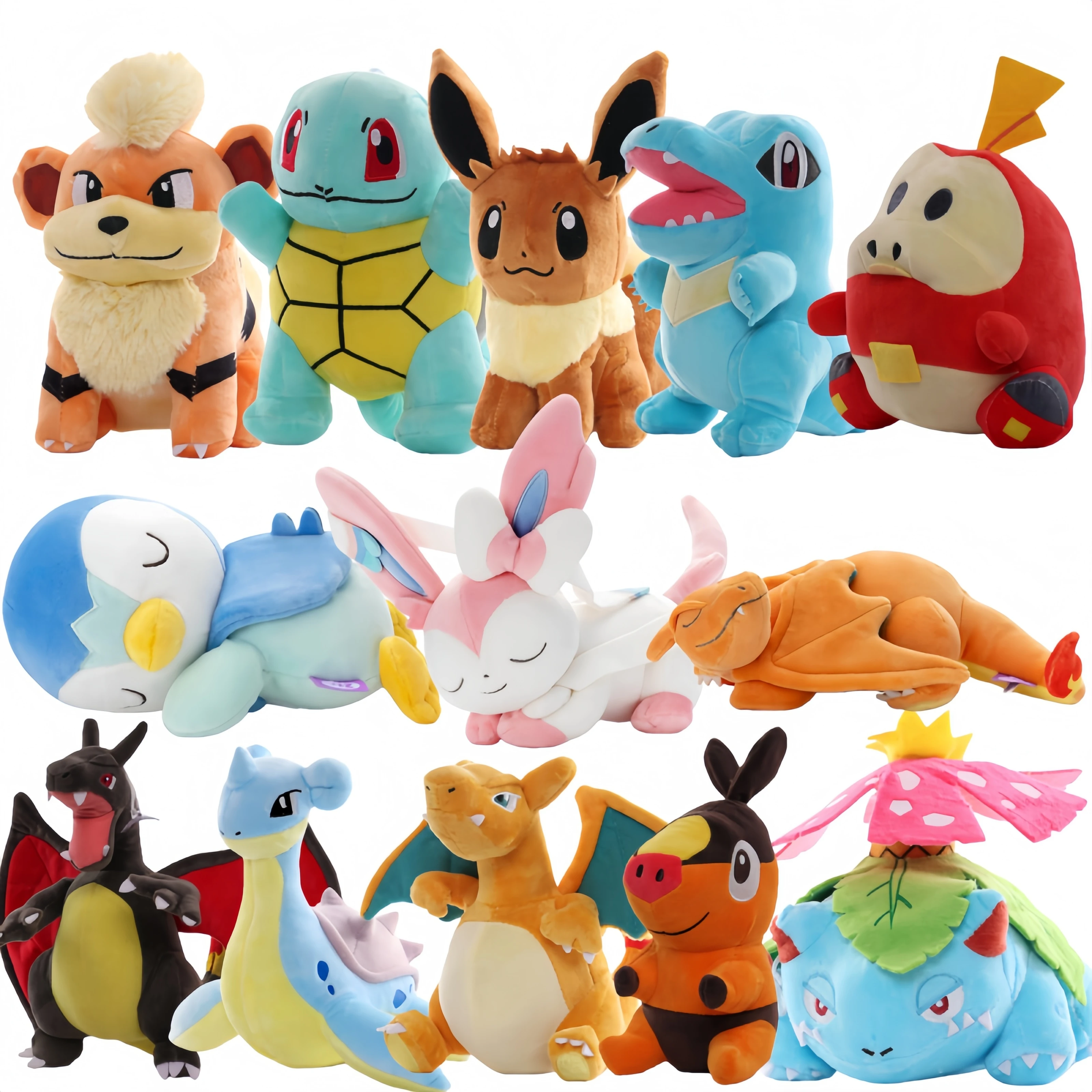 

Pokemon Plush Toy Charizard Anime Cartoon Pikachu Sylveon Charmander Squirtle Bulbasaur Stuffed Doll Gift For Kids Children