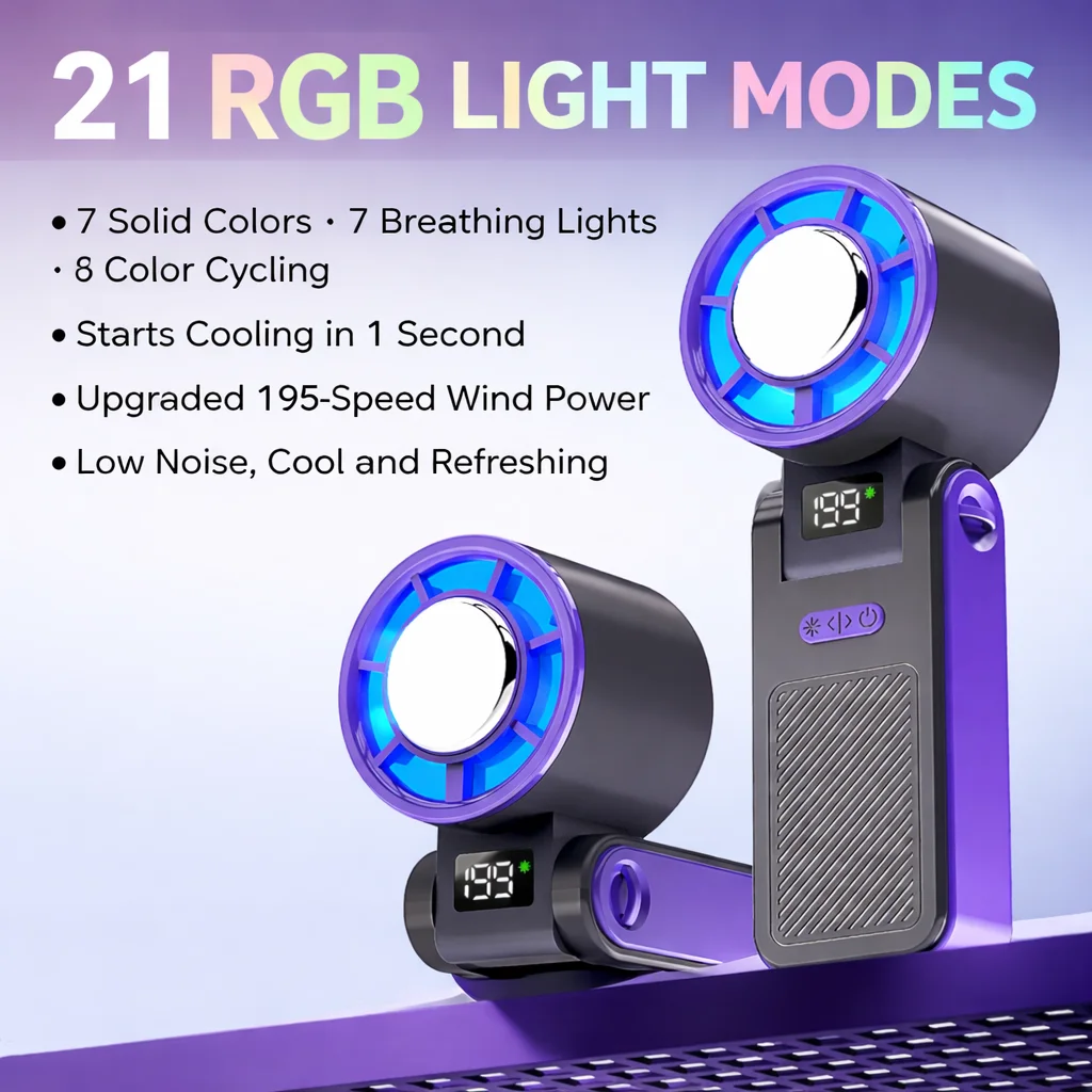 Nuevo Ventilador Portátil RGB  - Outdoor Power Fan reseña y precio