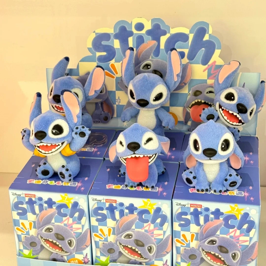 

Disney Stitch Series слепая коробка кукла милый флокированный стежок Mystery Box Stitch сумка-сюрприз настольный декор орнамент подарок коллекционная игрушка