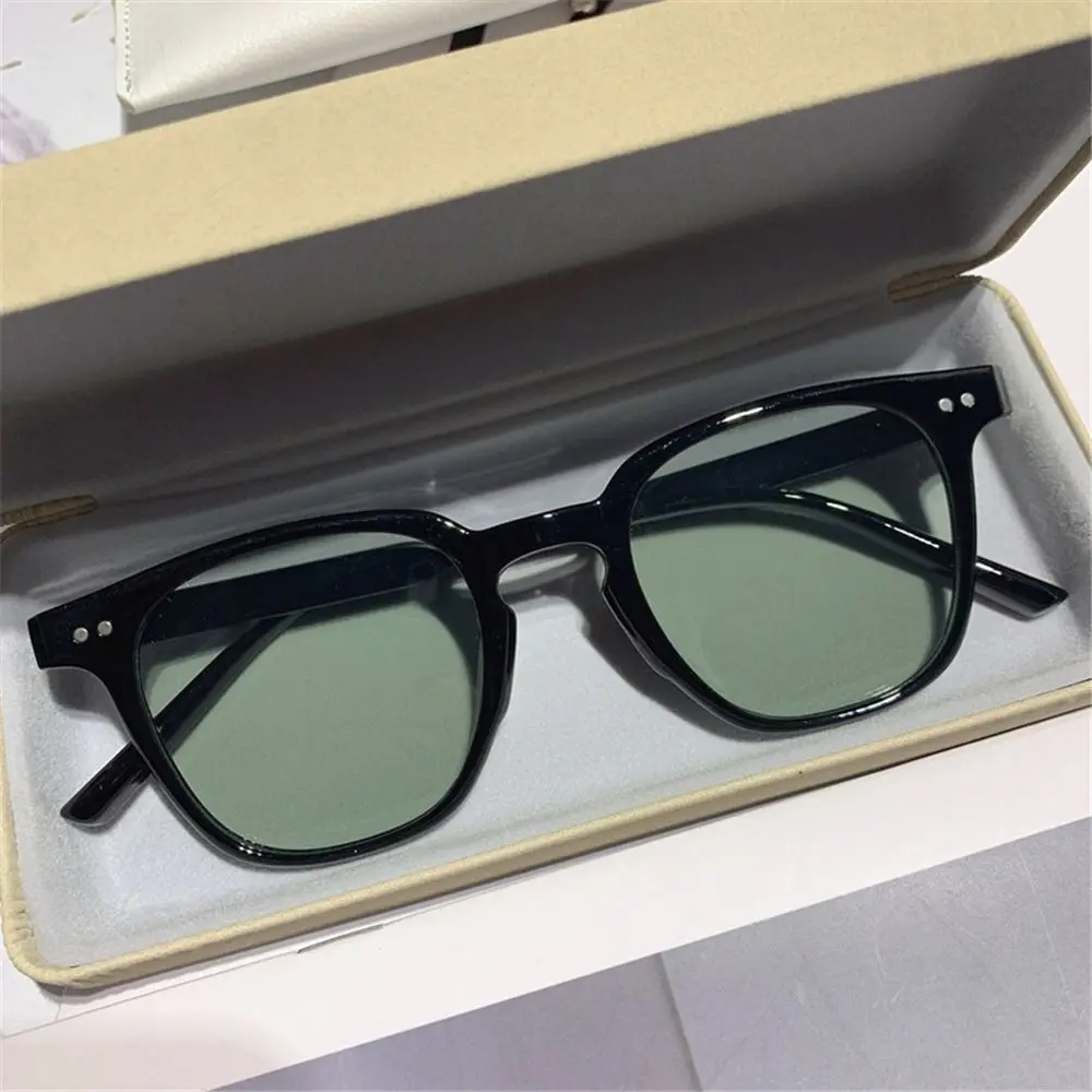 Retro Black Sun Glasses Square Sunglasses Oversized Sunglasses Vintage Men Shades