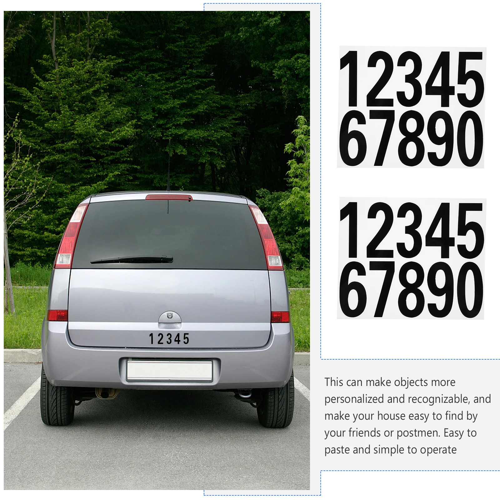 

Reflective Mailbox Number Stickers Pet Waterproof House Address Decal For Door Sign