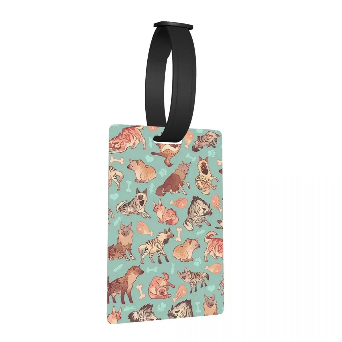 

Hyenas In Minty Luggage Tags Suitcase Accessories Travel Fashion Baggage Boarding Tag Label Holder ID Name Address