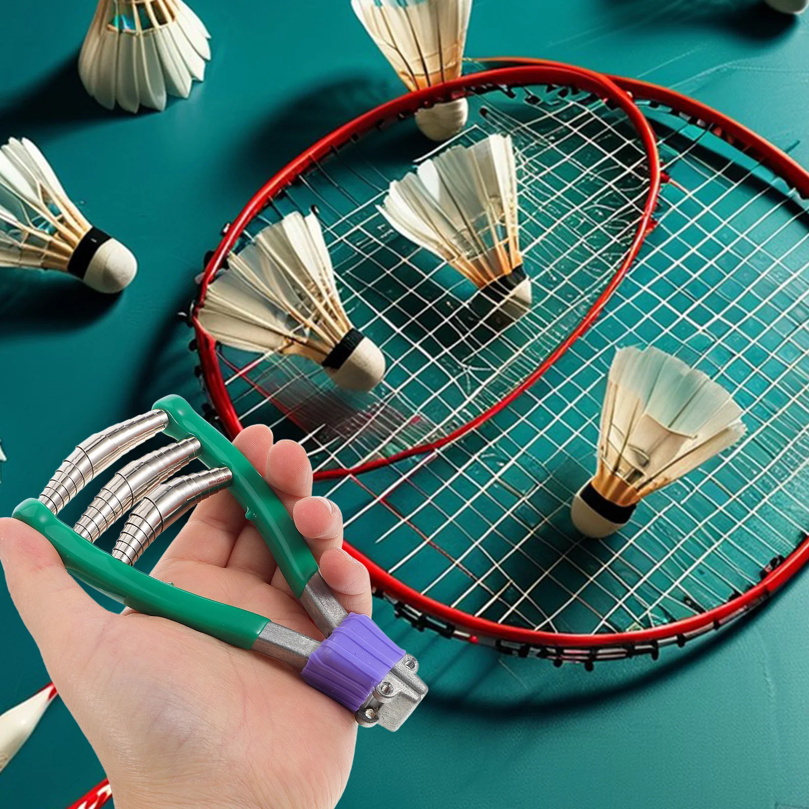 

Badminton Stringing Machine Manual Racket Clamp Green Durable Tennis Tennis Racquet Stringing Tool Sports Supplies
