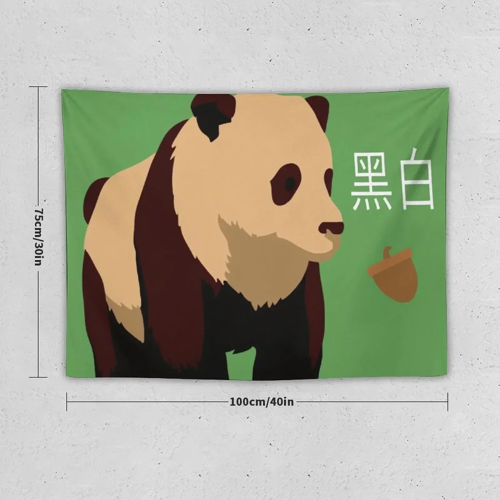 Hei Bai Panda Form Tapestry Funny On The Wall Wall Carpet Tapestry