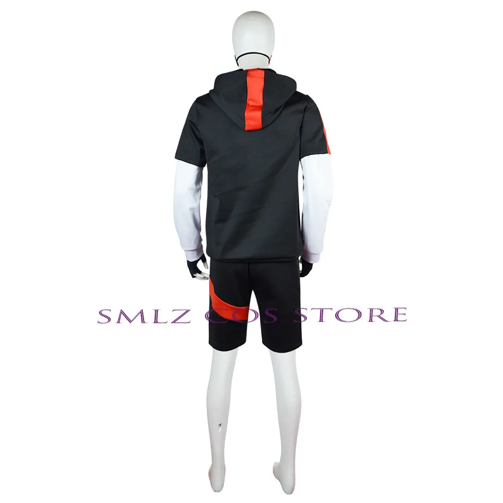 Ikonik Game Fortress Anime Cosplay Costume pour homme, sweat à capuche adulte, short, masque, uniforme trempé, fête d'Halloween, 5 pièces