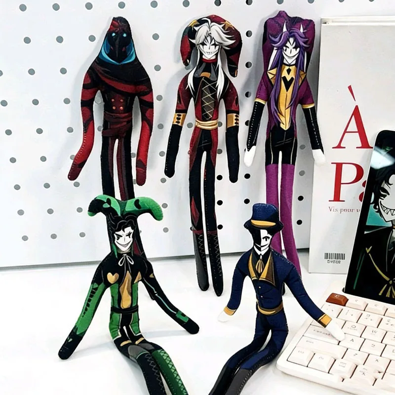 Freak Circus Plush Doll Harlequin Pierlot Checker Doctor Bendable Abstract Anime Scary Clown Halloween Party Cosplay Props Gift 2